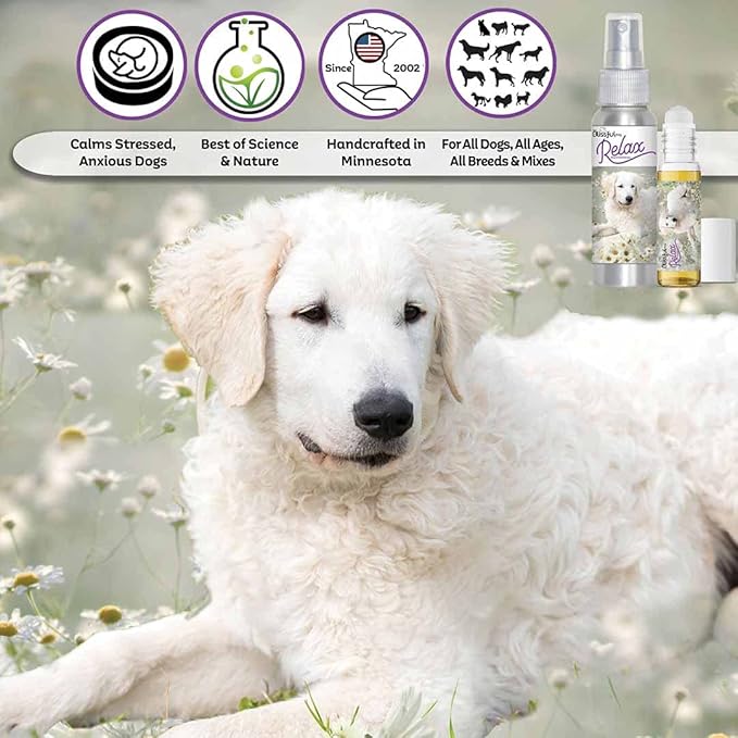 The Blissful Dog Kuvasz Relax Dog Aromatherapy, 2.67-Ounce Spray