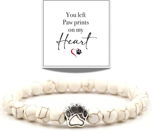 LINGYUAN Pet Memorial Gifts for Dogs Cats, Pet Memorial Bracelet, Remembrance Pet Loss Sympathy Gift for Cat Dog Lovers, Bereavement Gifts for Loss of Pet