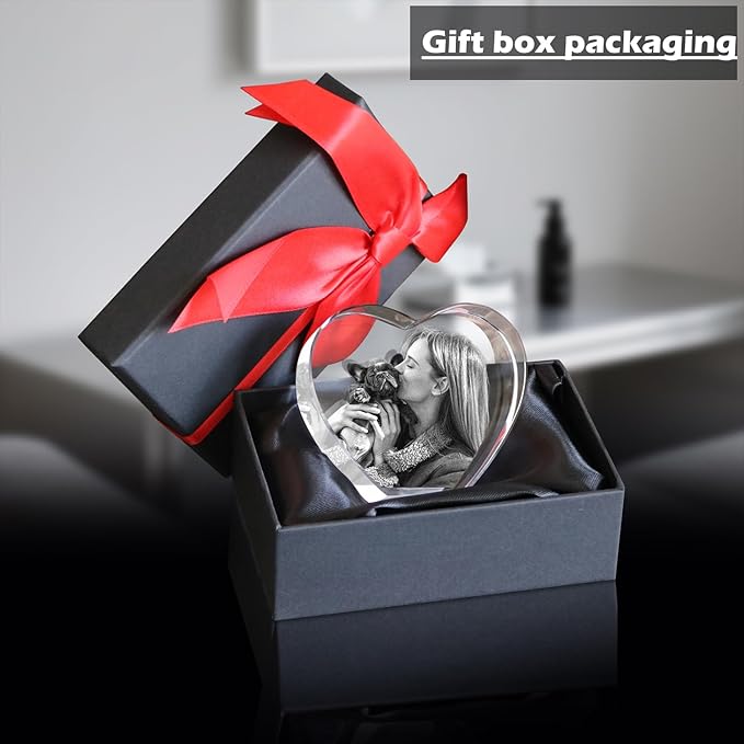 Personalized Pet Memorial Gifts,3D Crystal Photo,3D Engraved Crystal Keepsake Gift Décor Dogs Or Cats Horse Birds, Customized Dog Memorial Gifts,Personalized Photo Gifts