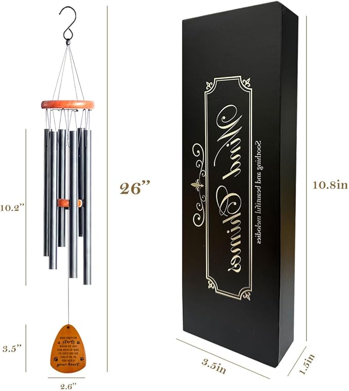 Pet Memorial Gifts for Dogs, Loss of Dog Sympathy Gift Wind Chimes, Pet Loss Sympathy Gift, Bereavement Gifts for Loss of Pet, Dog Remembrance Gift, in Memory of Dog Cat