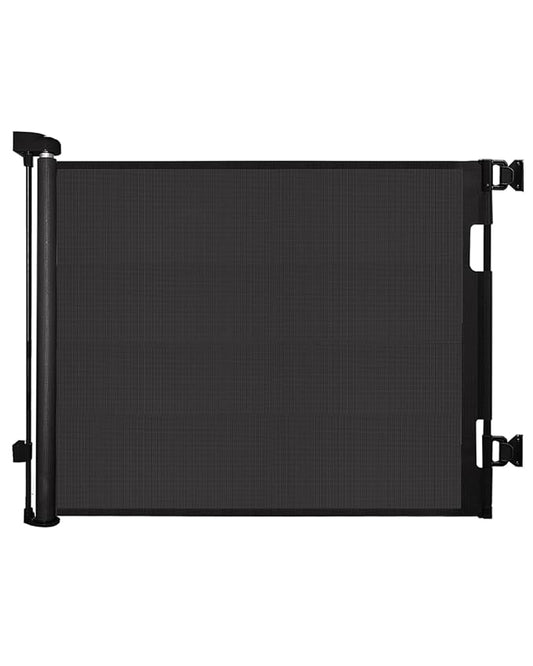 Retractable Baby Gate,Mesh Baby Gate or Mesh Dog Gate,33" Tall,Extends up to 55" Wide,Child Safety Gate for Doorways, Stairs, Hallways, Indoor/Outdoor（Black,33"x55"