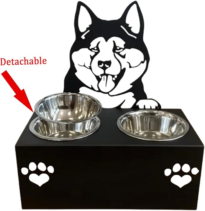 Personalized Dog Food Bowl Holder,Customized with Your Pet'S Name Pet Feeding Supplies Bowl Stainless Steel Dog Food and Water Dishes Gift for Pet Lovers (Aktia)