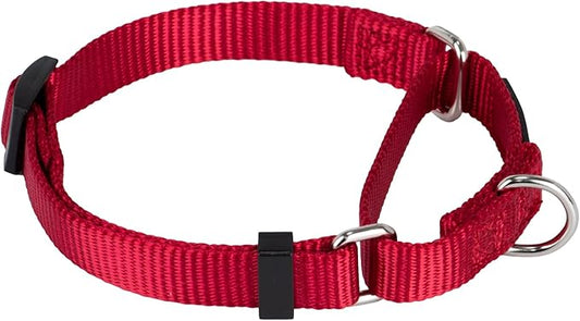 Hyhug Martingale Collar for Dogs Small Red |Escape - Proof Heavy Duty Nylon Durable No Buckle, Ideal for Training & Daily Walks