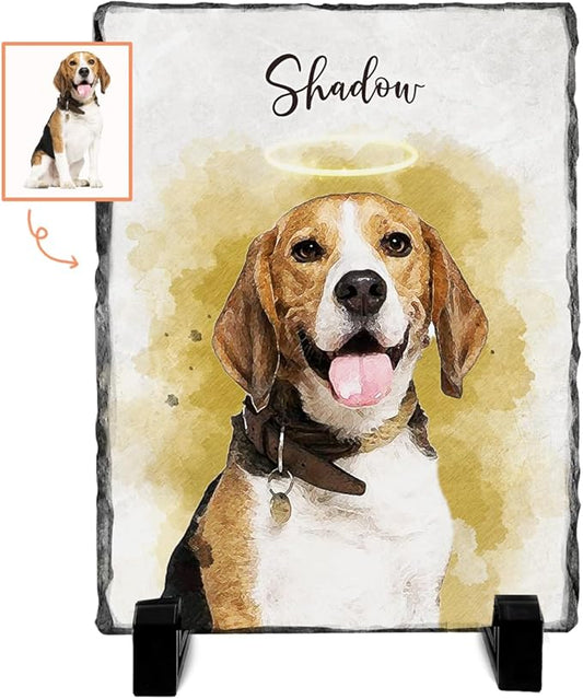 Pet Portrait from Your Photos, Dog Memorial Gifts for Loss of Dog, Personalized Present Idea Birthday, Pet Memorial Sympathy, Gift for Women/Men, Cat & Dog Portrait, Classic Watercolor