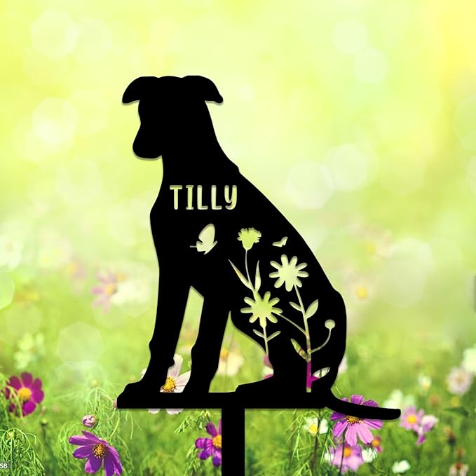 Custom Metal Pet Grave Markers Dog Memorial Plaque, Waterproof Dog Grave Markers Outdoor for Memorial Yard, Sympathy Gift for Pet Loss, Personalized Grave Markers for Dogs