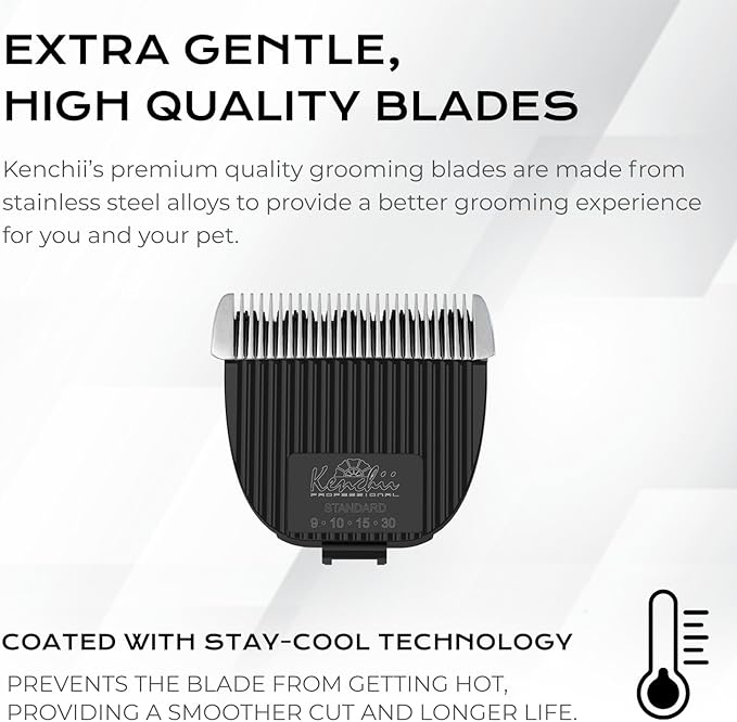 Kenchii Flash Clipper Blade (Standard) Only Compatible with Flash Clipper, Black & White