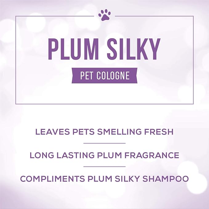 Nature's Specialties Plum Silky Dog Cologne for Pets, Natural Choice for Professional Groomers, Plum Fragrence, Made in USA, 1 gal