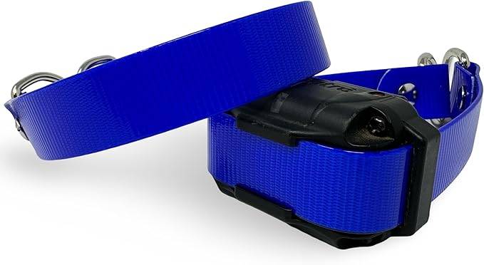 SparkDog Collars 1” Quick Adjust E-Collar Replacement Strap – Quick-Adjust, Waterproof & Durable – Fits Dogtra & Most Brands – Made in USA for Working Dogs, Hunters & Pet Owners (Blue, High Flex)