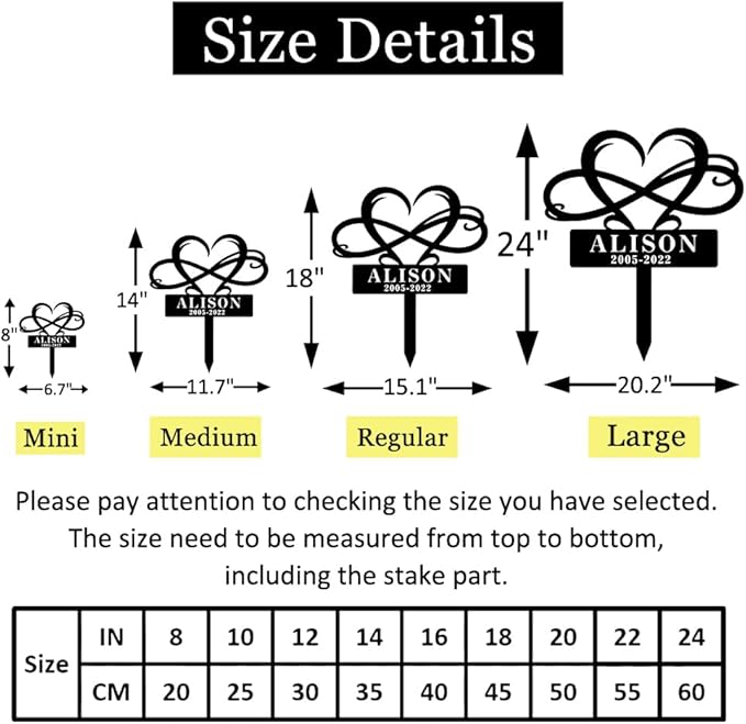 Personalized Metal Cat Dog Memorial Stake Grave Marker, Custom Pet Memorial Infinity Grave Markers Garden Stake with Heart, Customized Dog Memorial Plaque Yard Garden Sign with Stake