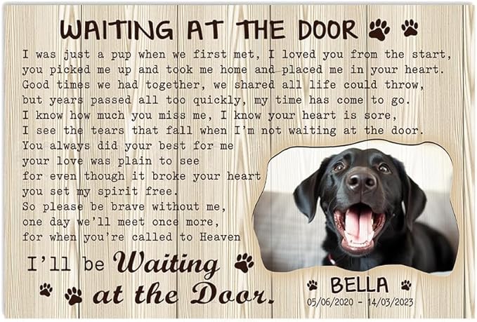 P80712 Funny Dog Memorial Poster Gifts Memorial Sayings for Dog Lover Mom Dad Personalized Poster Wall Art, Wall Art Decor, Custom Landscapes Poster Custom Size