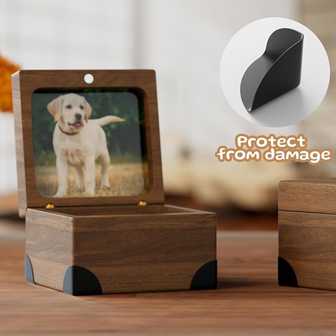 iDIY Personalized Dog Memorial Gifts, Pet Memorial Gifts for Dogs or Cats, Pet Hair Keepsake Box, Wooden Pet Fur Ashes Memorial Box, Pet Loss Sympathy Gift for Dogs Cats