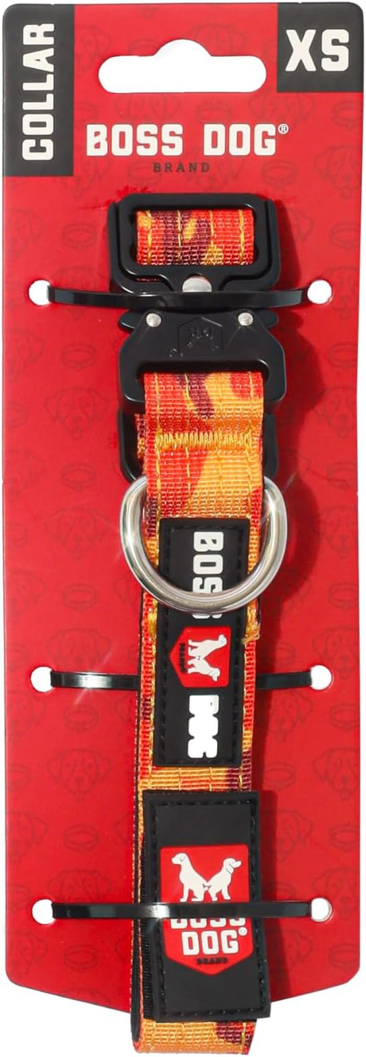 Boss Dog Tactical Collar, Orange Camo, X-Small