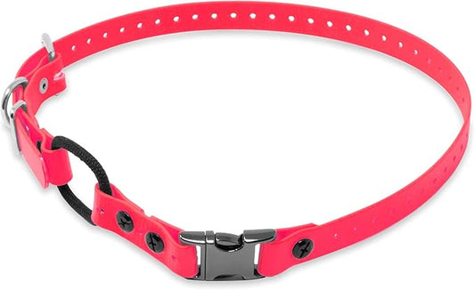 Educator 1-Inch Dog Training Collar Strap – ONLY Fits FE-580, ET-800 & UL-1200 Receivers – NOT Compatible with Mini Educator (ET-300/ET-400) – Quick Snap Biothane Bungee Collar, Pink