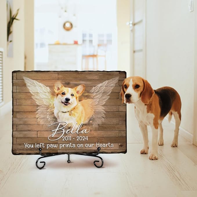 Your Wings Pet Memorial Stones - Dog & Cat Grave Stones, Loss of Pet Gifts
