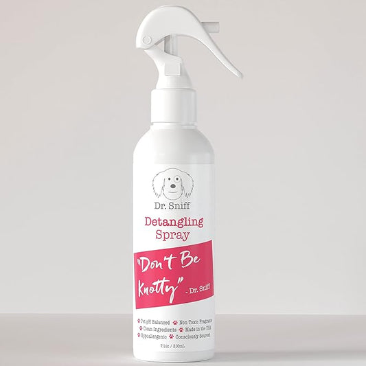 Dr. Sniff Easy Groom Detangling Mist - Hydrating Pet Coat Spray for Dogs & Cats, Mat & Tangle Free, Made in USA, 7.1oz