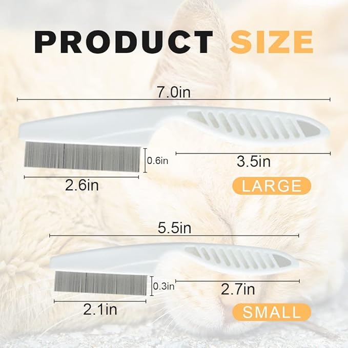2PCS Multifunctional Pet Hair Comb Tear Stain Removal, Pet Hair Cleaner Brush Magic Pet Comb Cat Grooming Brush Pet Combing Brush, 2 in 1 Dog Combs Tooth Stainless Grooming Massage Comb (Purple)