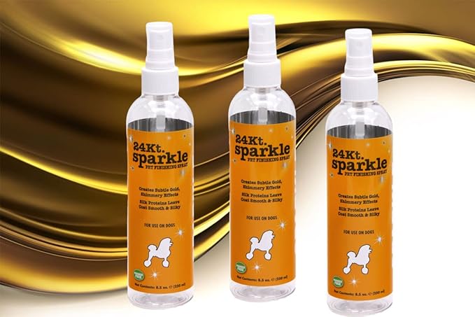 Showseason® (24 kt.) Gold Sparkle Spray 8.5 oz. | Unscented | Paraben and Cruelty Free | Biodegradable and Non-Toxic | Made in The USA