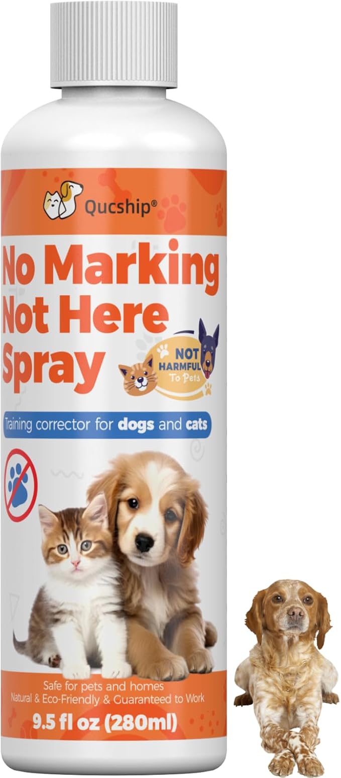 Qucship 8oz Indoor Dog Pee Deterrent Powder – No Pee Spray for Dogs - Reduce Indoor Marking Issues with This Pet Spray - no Marking Spray for Dogs Indoor Deterrent Powder – No Pee Spray for Dogs