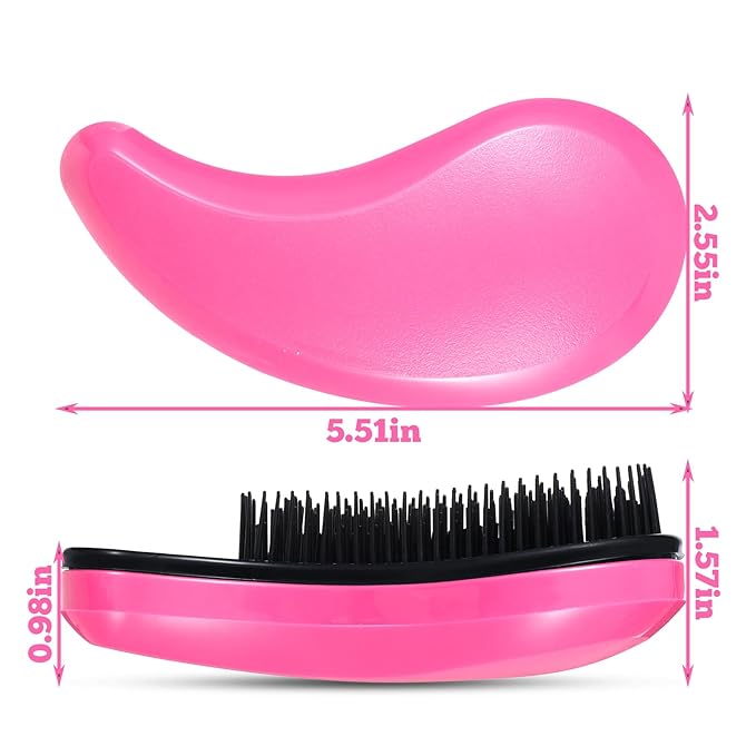 Small Dog Brush, Puppy Brushes for Grooming, Gently Cleaning Slicker Hair Brush for Pet, Cats, Teddy, Chihuahua, Yorkies, Maltese, Shih Tzu, Rabbits (Pink)