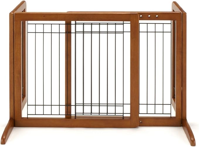 Richell 94135 Freestanding Pet Gate with Autumn Matte Finish, Small