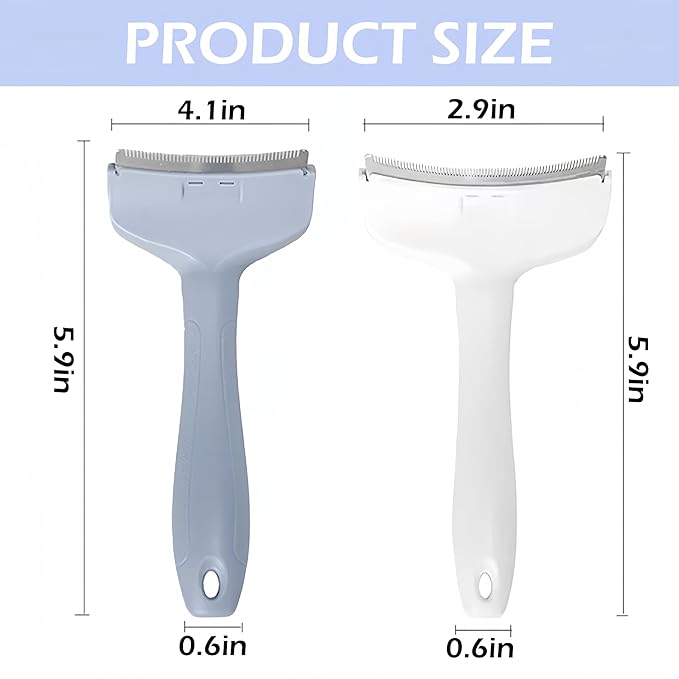 V-Tooth Deshedding Comb, Tooth Deshedding Comb for Pets Dog & Cat Grooming Brush Multifunctional Pet Comb with Ergonomic Handle for Shedding, Tight V-Shaped Teeth Shedding Combs (White, Small)