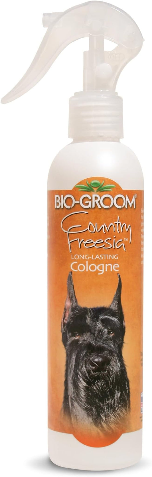 Bio-groom Country Freesia Dog Cologne - Deodorizing Spray, Dog Bathing Supplies, Puppy Wash, Cat & Dog Grooming Supplies, Cruelty-Free, Made in USA, Dog Perfume - 8 fl oz 1-Pack