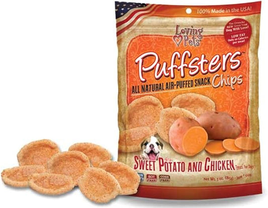 Loving Pets Puffsters Potato Chicken Treats for Dogs (4 oz)