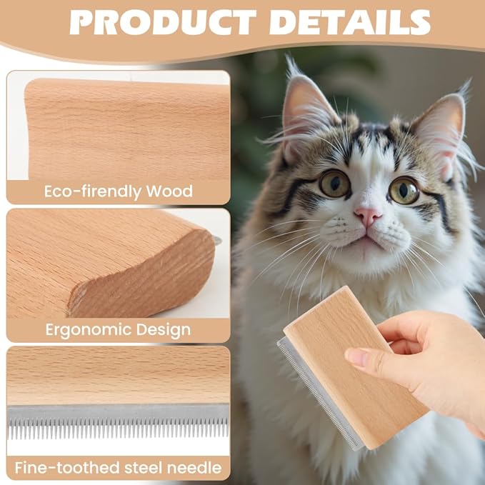 3pcs/pack Dog Brush for Shedding, Cat Brushes/Dog Brush Pet Hair Removal Tool with 2 Dematting Combs for Dogs, Cats, Horses, Painlessly Remove Grooming Supplies for Short & Long Hair, Fur & Dirt