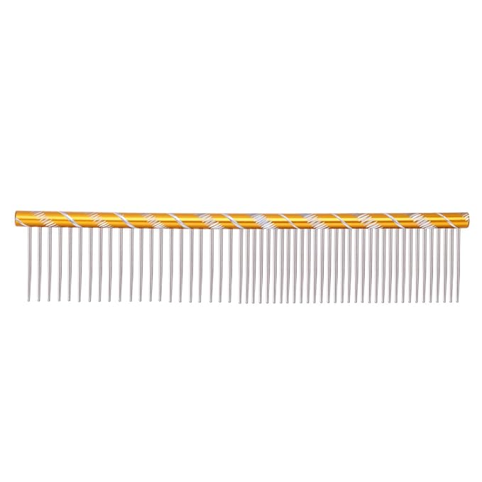 Combs for Grooming - Combs with Rounded Ends Stainless Steel Teeth Pet Comb Grooming Comb Cat Comb Metal Comb for Removing Tangles and Knots