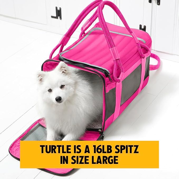 ROVERLUND Airline-Compliant Pet Carrier | Includes Leash | for Pets up to 20lbs