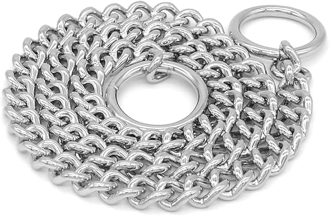 Herm Sprenger - Chrome Plated Steel Dog Training Collar - Narrow Round Links Slip Dog Chain - for Small Medium Large Dogs - Professional Training Collar - Made in Germany (30 inches (75 cm))