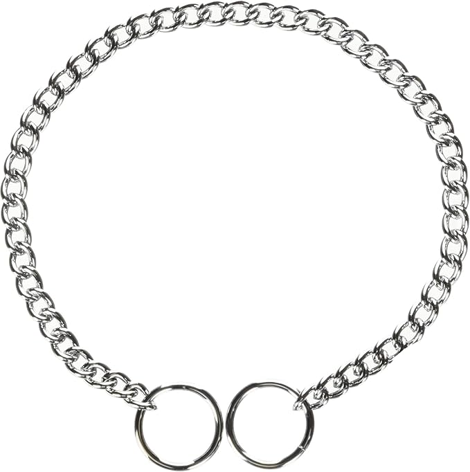 Hamilton Metal Slip Link Choke Chain Dog Collar, Fine 2.0mm x 14"