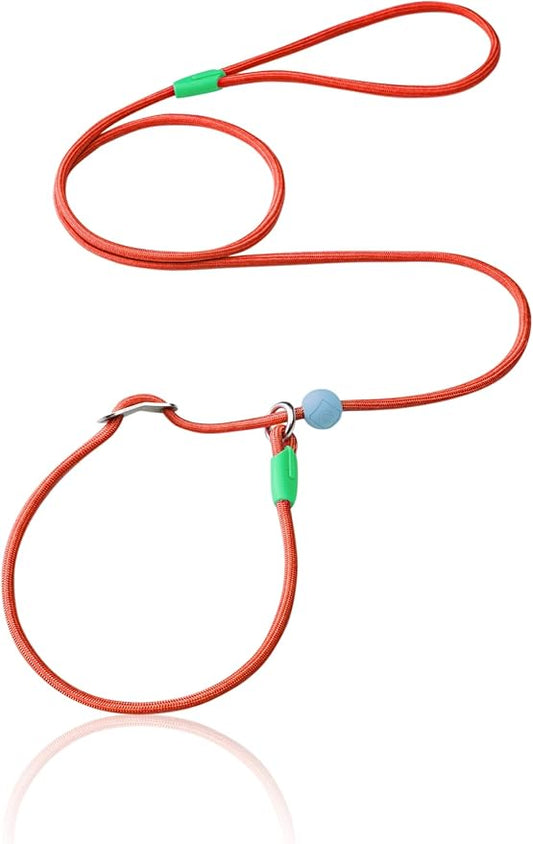 Slip Lead Dog Leash, Adjustable Slip Lead with Aviation Aluminum Anti-Choking Stopper, Lightweight Pet Training Lead