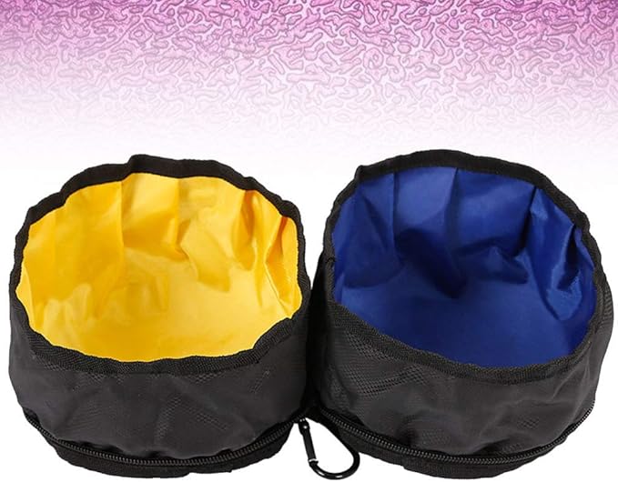 balacoo Portable Dog Bowls for Outdoor Feeding Dual Capacity for Food Water Carabiner Pet Supplies for Traveling Cats Dogs