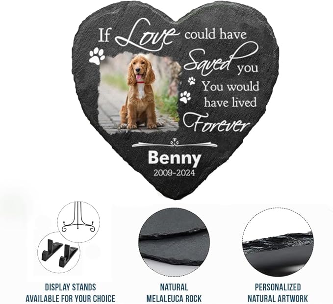 Personalized Dog Memorial Stone, Pet Memorial Gifts, Pet Loss Gifts, Pet Memorial Stones, Cemetery Decorations for Grave, Cat Memorial Gifts, Gifts for Cat Lovers