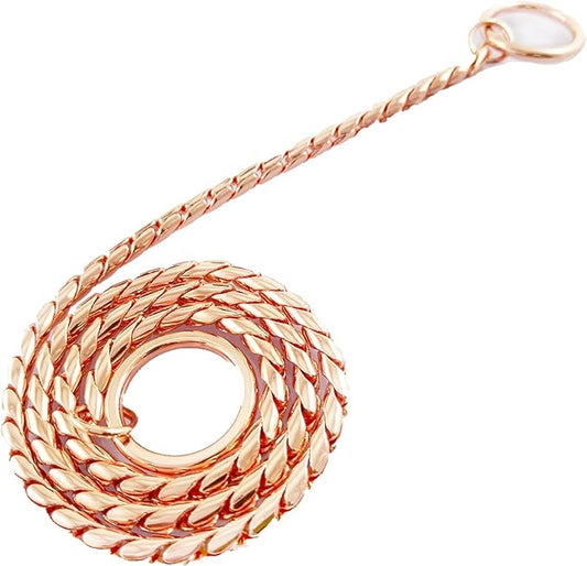 Dog P Snake Chain Chrome Plated Metal Dog Training Choke/Collar-Fully Guaranteed Against Rust Tarnish or Breakage-Recommended for Professional Training (Rose Gold, 4mm * 24")