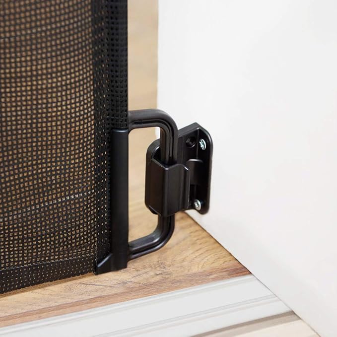 EasyBaby Extra Wide and Extra Tall Retractable Baby Gate Extends up to 71" Wide, 39.3" (100cm) Tall, Black/Pet Retractable Gates for Stairs, Doorways, Hallways, Indoor and Outdoor