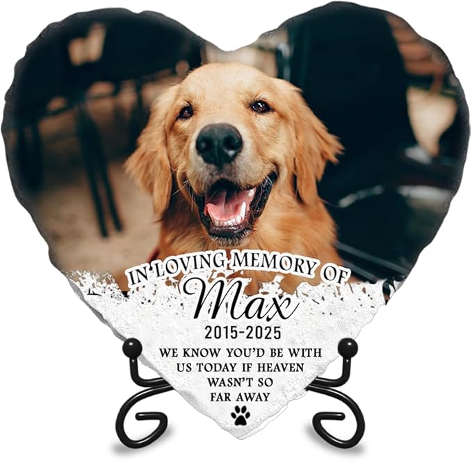 Personalized Dog Memorial Gifts for Loss of Dogs Sympathy Gift, Dog Memorial Stone, Pet Loss Gifts, Pet Memorial Stones for Dogs Cemetery Decorations for Grave, Cat Sympathy Gift, Stone 5