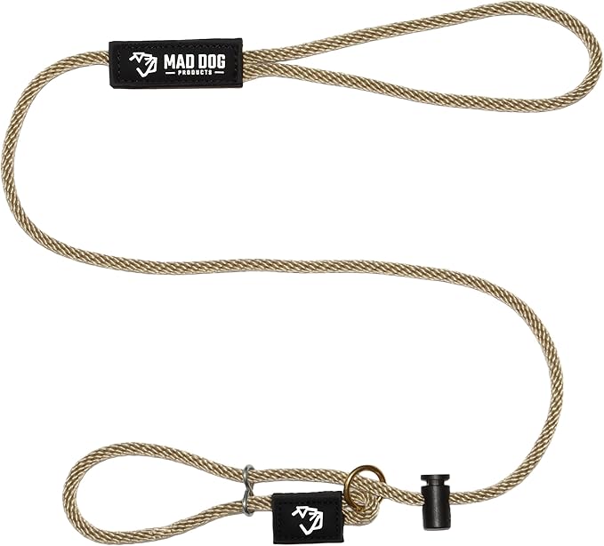 Mad Dog Products Easy Leader Dog Leash 1/4" x 10' Jute Signature Rope - Made in USA
