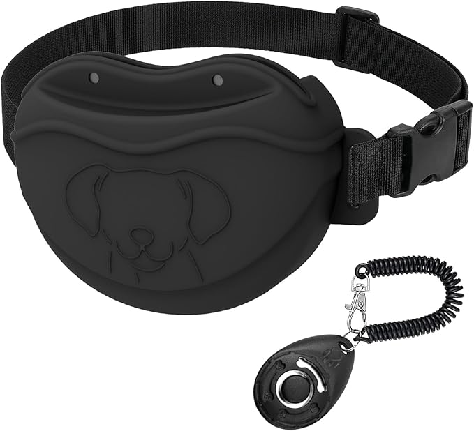Dog Treat Pouches for Pet Training - Magnetic Auto-Close Dog Training Treat Pouch with Belt & Clicker, Portable Hands-Free Pet Treat Bag for Walking, Easy to Clean & Avoid Spills