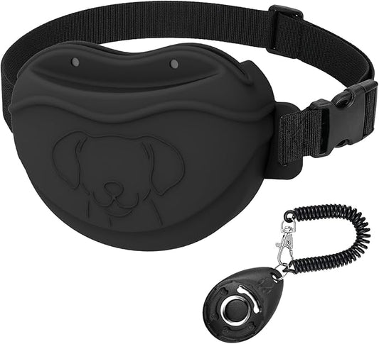 Dog Treat Pouches for Pet Training - Magnetic Auto-Close Dog Training Treat Pouch with Belt & Clicker, Portable Hands-Free Pet Treat Bag for Walking, Easy to Clean & Avoid Spills