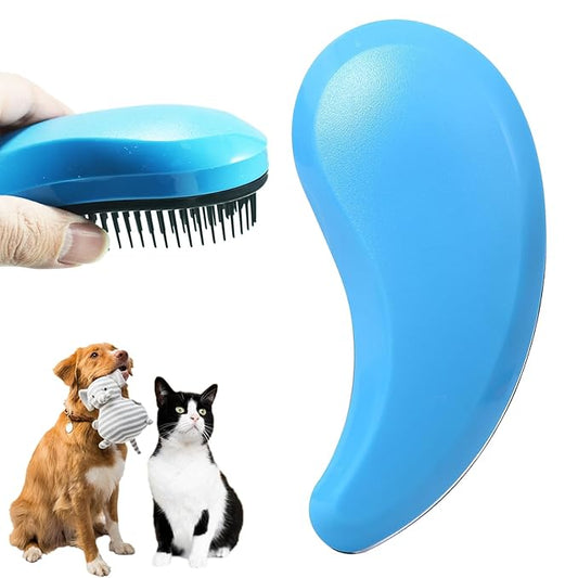 Puppy Brush, Soft Dog Brush for Grooming, Puppy Hair Remover Brush Comb, Grooming Tool for Poodles, Teddy, Yorkies, Maltese, Shih Tzu, Chihuahua, Blue