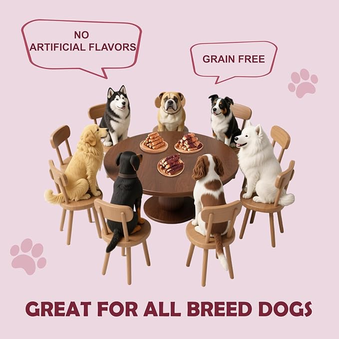 ASMPET 10.6oz Dog Treats Bones, Duck Wrapped Beef Cartilage, Rawhide Free & Grain Free Dog Snacks