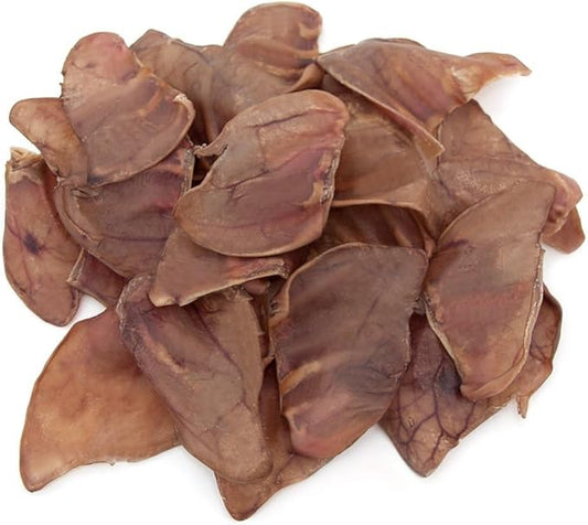 Best Pet Supplies GigaBite Whole Pig Ears for Dogs - All-Natural Slow-Roasted Chews that Clean Teeth and Satisfy Aggressive Chewers - 22 Pack for Large Dogs