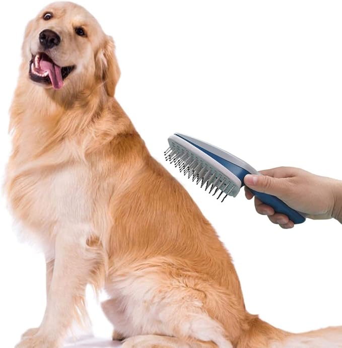 Ionic Pet Bath Brush for Dogs Pet Electric Comb Pet Comb Pet Brush Pet Cleaning Comb Pet Grooming Comb, slicker brush, standard, Grey