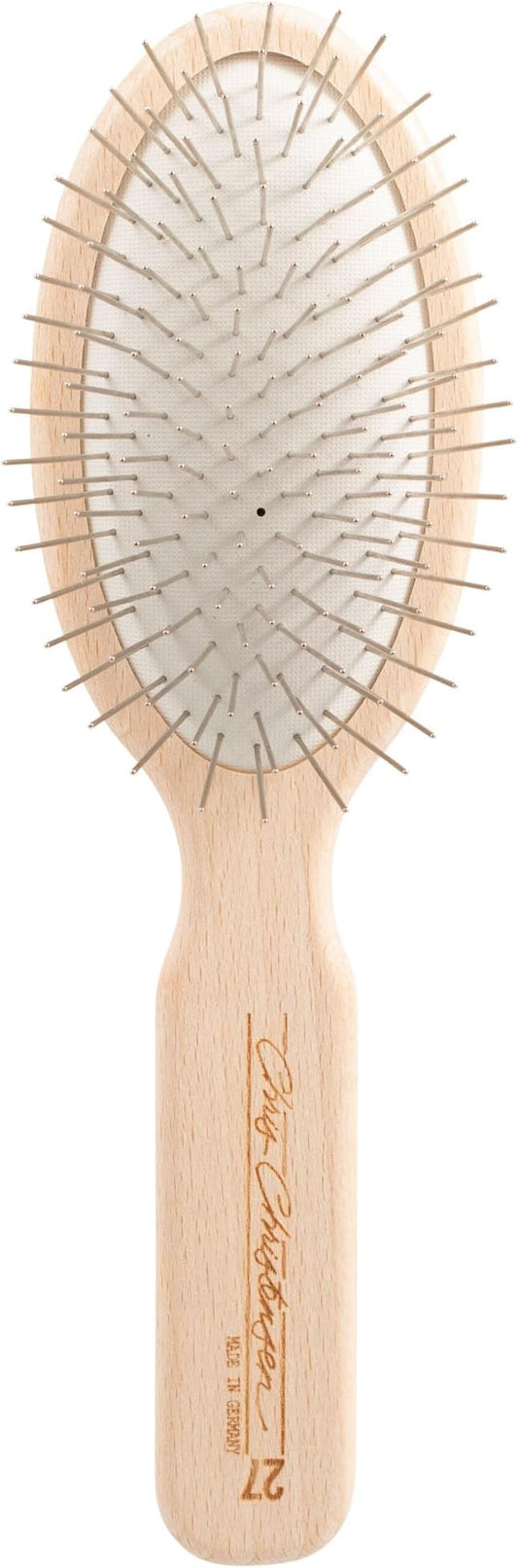 Chris Christensen Dog Brush, 27 mm Oval Pin Brush, Original Series, Groom Like a Professional, Stainless Steel Pins, Lightweight Beech Wood Body , Ground and Polished Tips