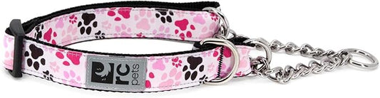 RC Pets 3/4" Martingale Training Collar, Small, Pitter Patter Pink