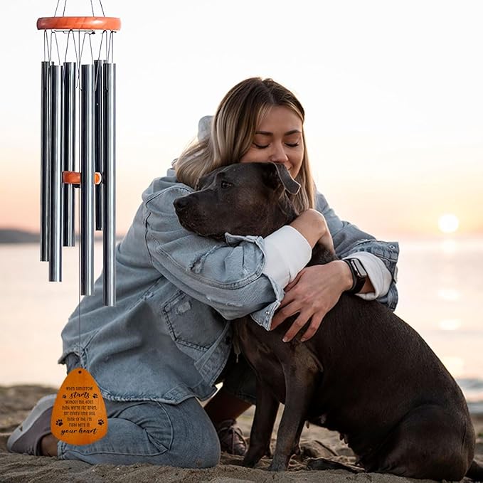 Pet Memorial Gifts for Dogs, Loss of Dog Sympathy Gift Wind Chimes, Pet Loss Sympathy Gift, Bereavement Gifts for Loss of Pet, Dog Remembrance Gift, in Memory of Dog Cat