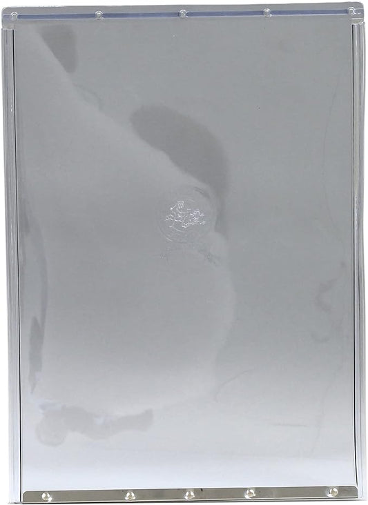 Ideal Pet Products DSPRFSL Designer Series Plastic Replacement Flap Ideal Pet Products Plastic-Aluminum, Clear, Super Large 15'' x 20''