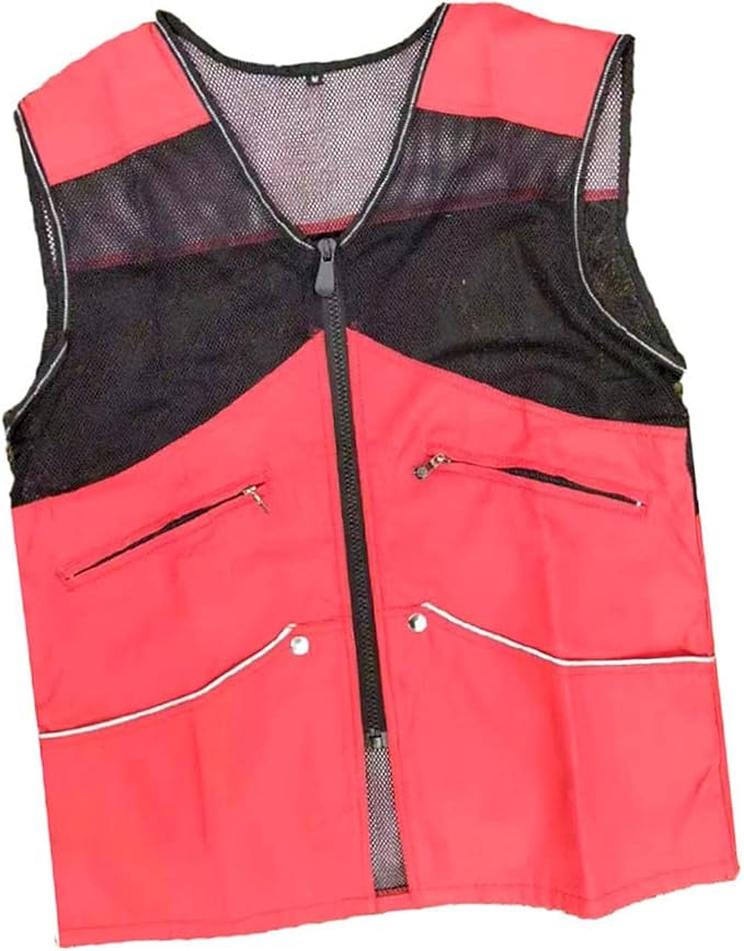 Dog Training Vest for Handlers Breathable Dog Trainer Vest for Agility Obedience Training Handler Dog Trainer Outdoor Backpacking, Red, XL